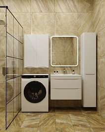 Style Line Мебель для ванной Бергамо Мини 70 подвесная белая Люкс антискрейтч Plus – фотография-18